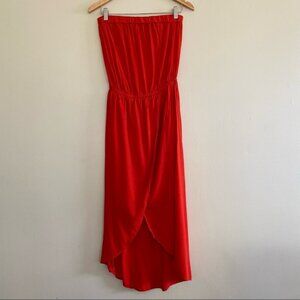 Splendid Strapless Red Dress‎ Small